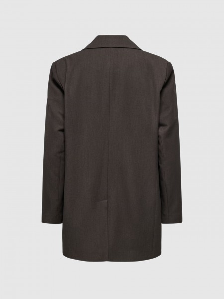 Blazer Mujer Casta�o Oscuro Only
