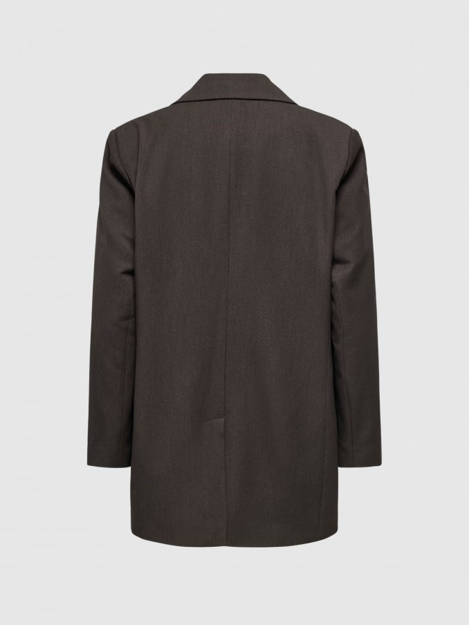 Blazer Mujer Castaño Oscuro Only