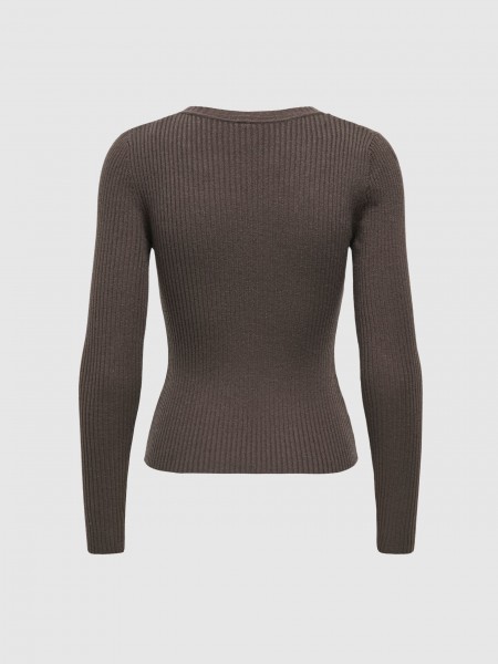 Pullover Woman Dark Brown Only