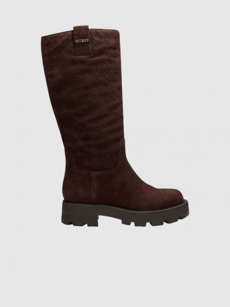 Boots Woman Dark Brown Guess