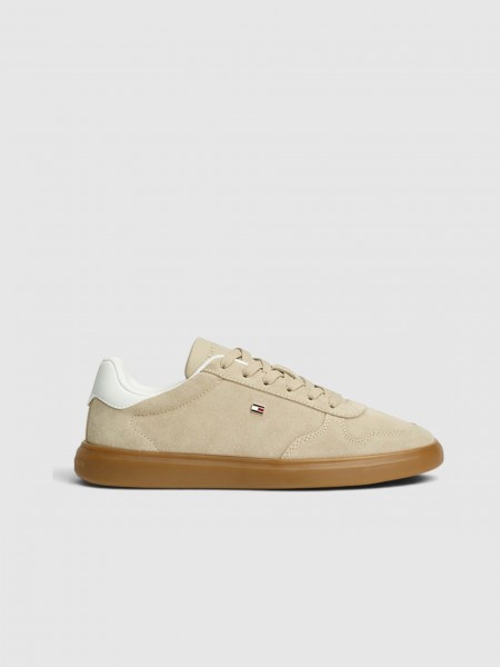 Sapatilha Tommy Hilfiger Mulher Th Icon Court Light Suede
