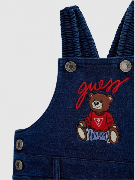 2 Pe�as Guess Menino Set Ls T-Shirt+Salopette