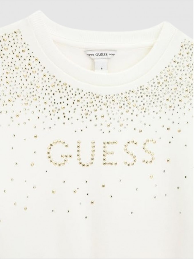 Sweatshirt Girl Cream Guess