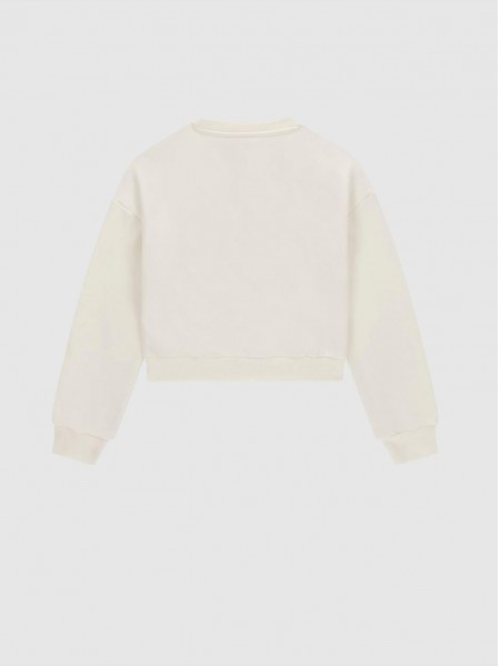 Sweatshirt Girl Cream Guess