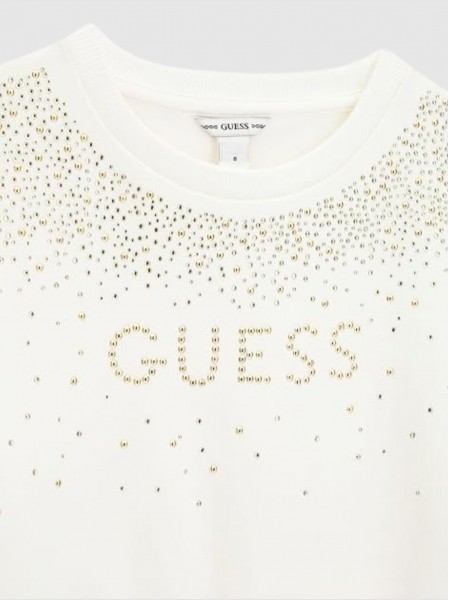 Sweatshirt Ni�a Crema Guess