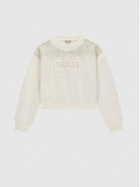 Sweatshirt Girl Cream Guess