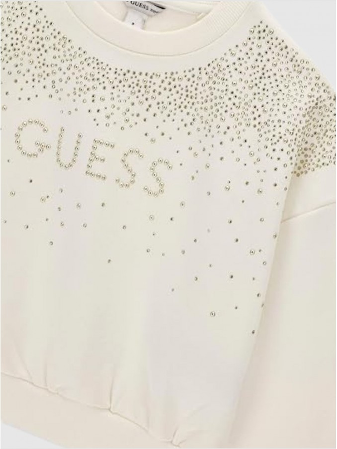 Sweatshirt Girl Cream Guess