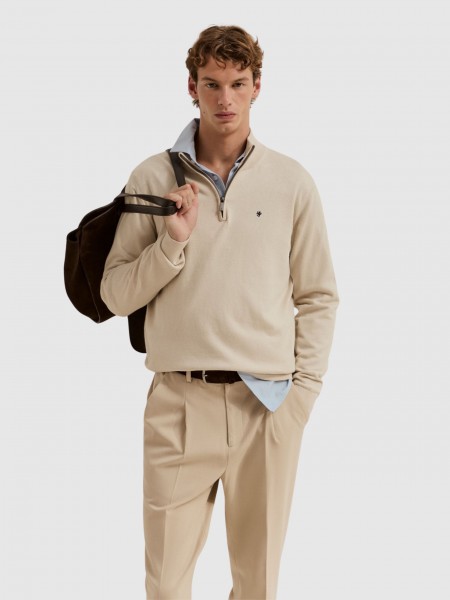 Pullover Man Cream Lion Of Porches Pullover Man Cream Lion Of Porches