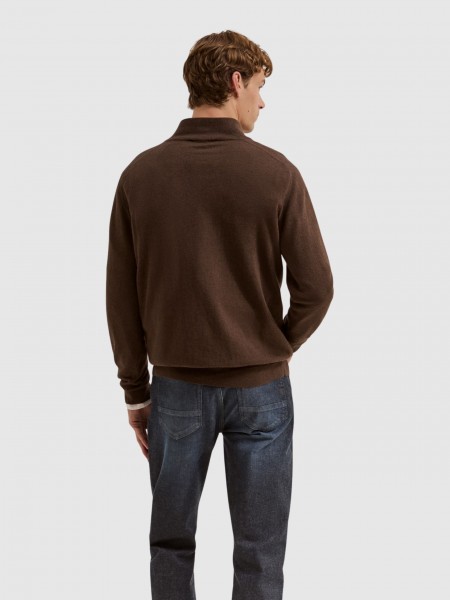 Pullover Man Dark Brown Lion Of Porches