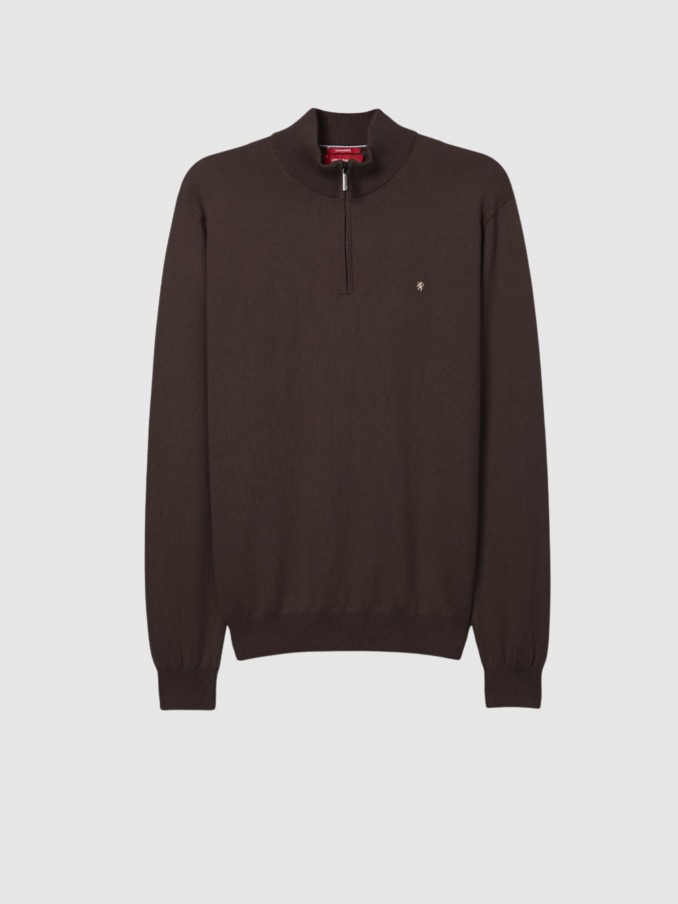 Sueter Hombre Casta�o Oscuro Lion Of Porches