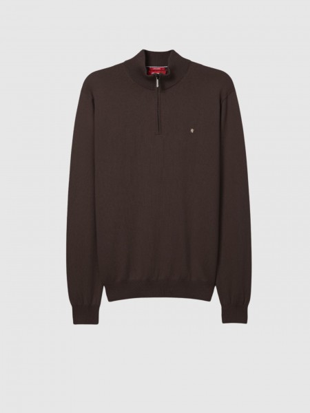 Pullover Man Dark Brown Lion Of Porches