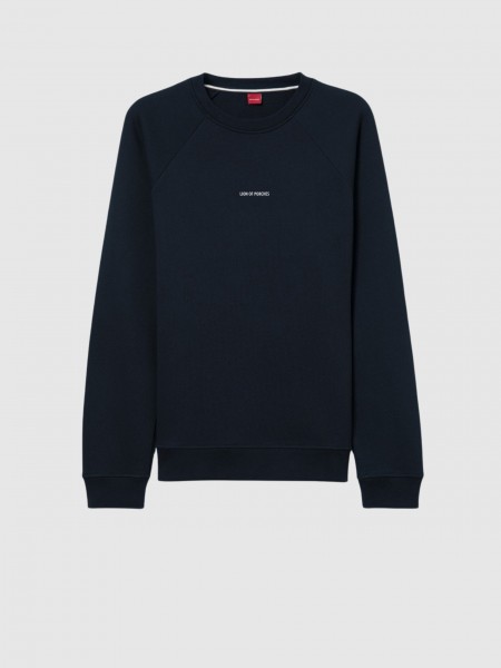 Sweatshirt Man Navy Blue Lion Of Porches Sweatshirt Man Navy Blue Lion Of Porches