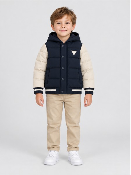 Kispo Guess Menino Hooded Ls Padded Jacket W/zip