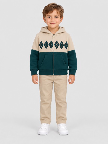 Casaco Guess Menino Hooded Ls Active Top W/zip Casaco Guess Menino Hooded Ls Active Top W/zip