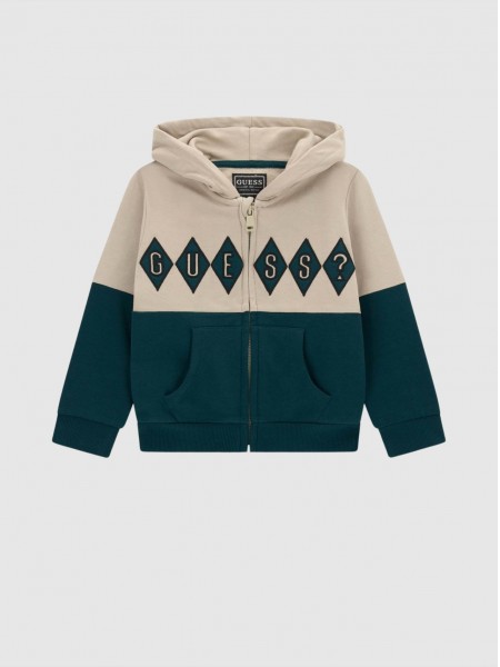 Casaco Guess Menino Hooded Ls Active Top W/zip Casaco Guess Menino Hooded Ls Active Top W/zip