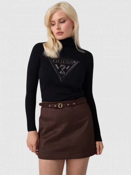 Pullover Woman Black Guess Underwear Pullover Woman Black Guess Underwear