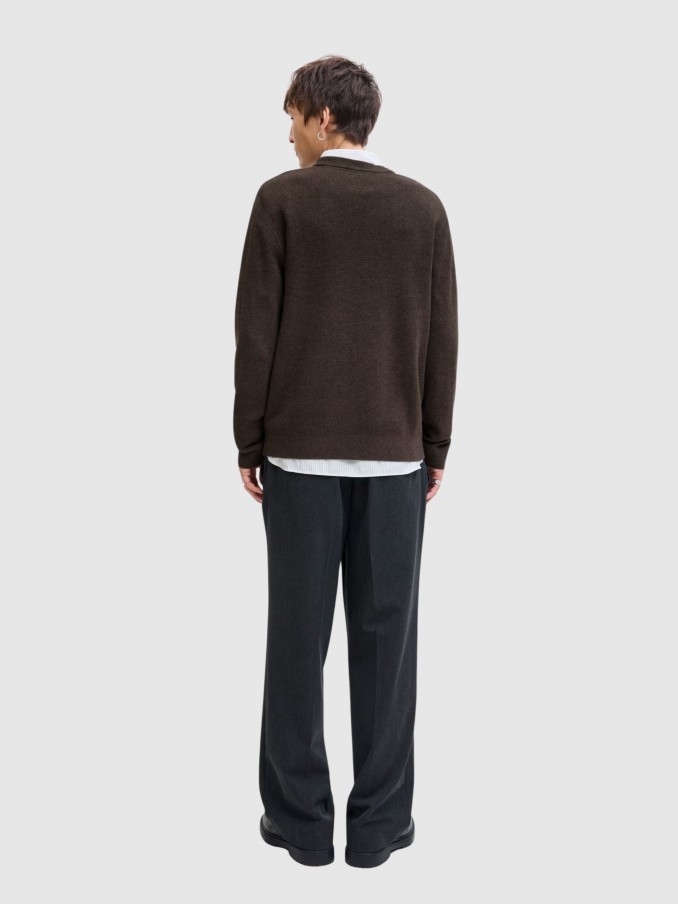 Jersey Hombre Castaño Oscuro Jack & Jones