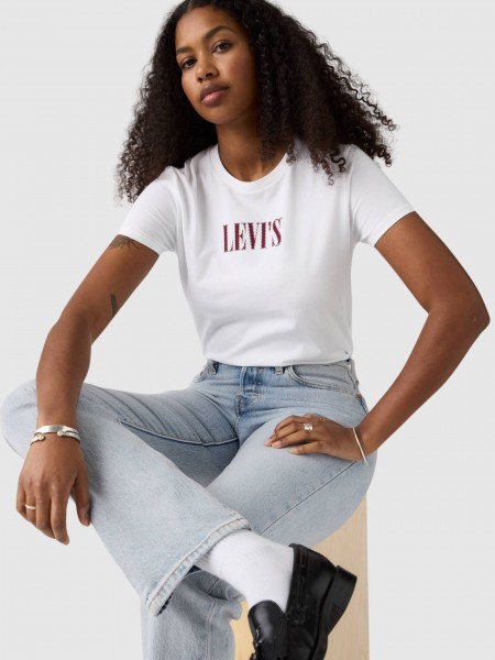 T-Shirt Levis Mulher The Perfect Tee Whites