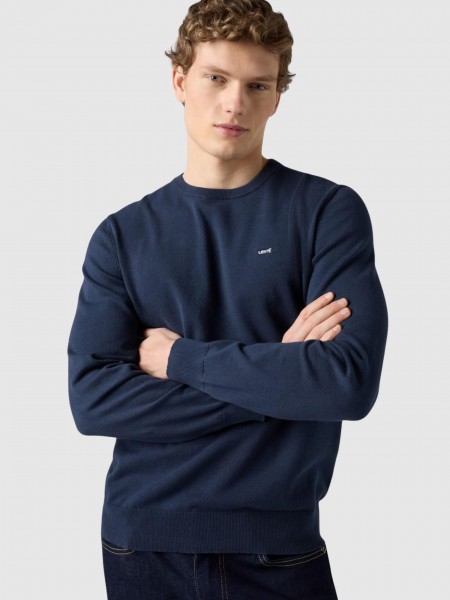 Pullover Man Navy Blue Levis
