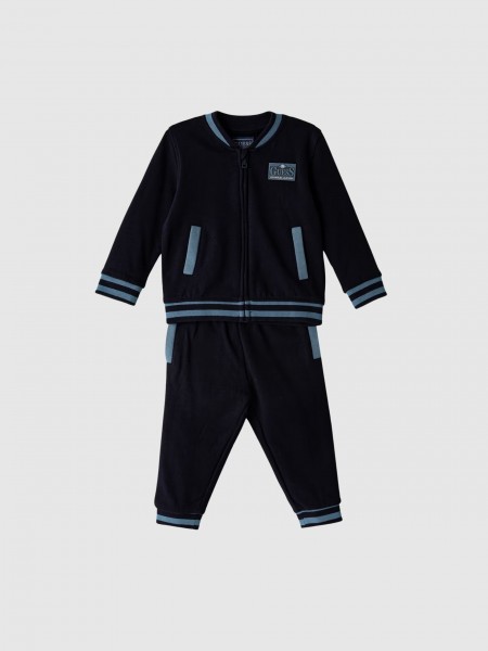 Conjunto 2 Pe�as Guess Menino Set Ls Active Top W/zip + Pant