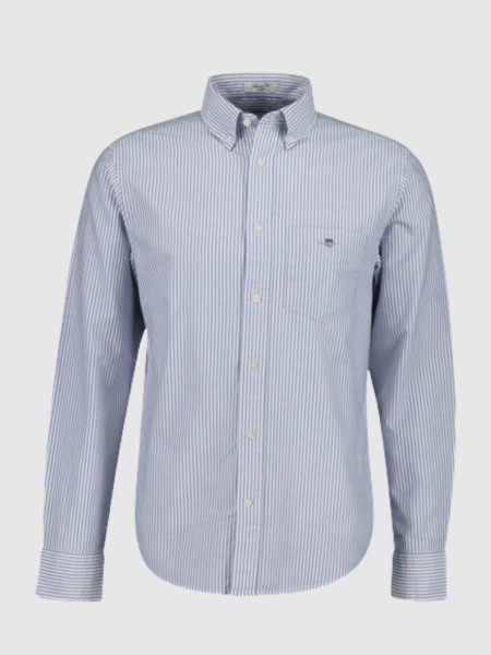 Camisa Gant Homem Reg Classic Oxford Stripe Shirt