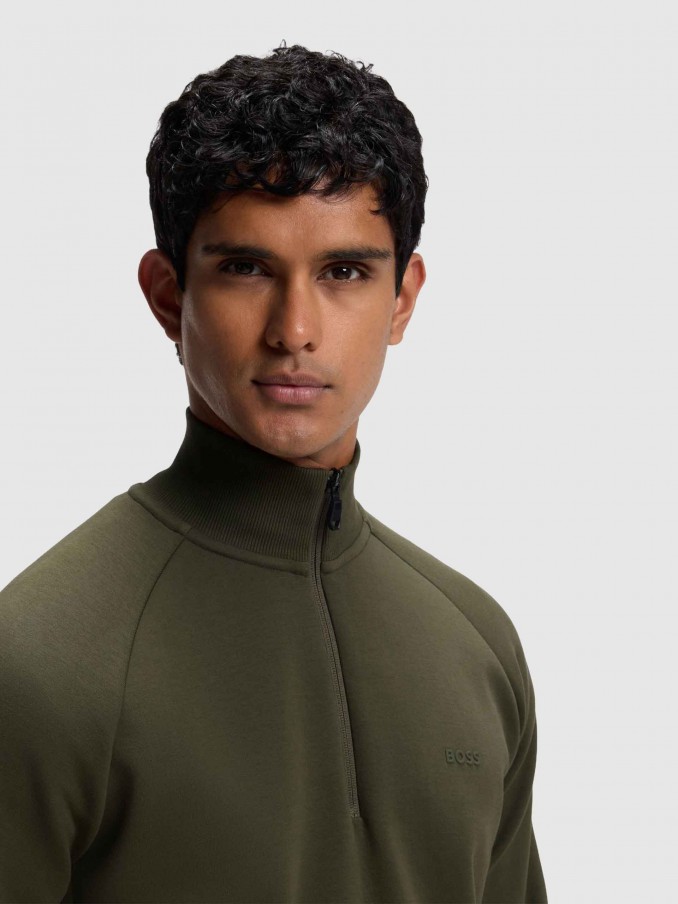 Sweatshirt Man Green Boss