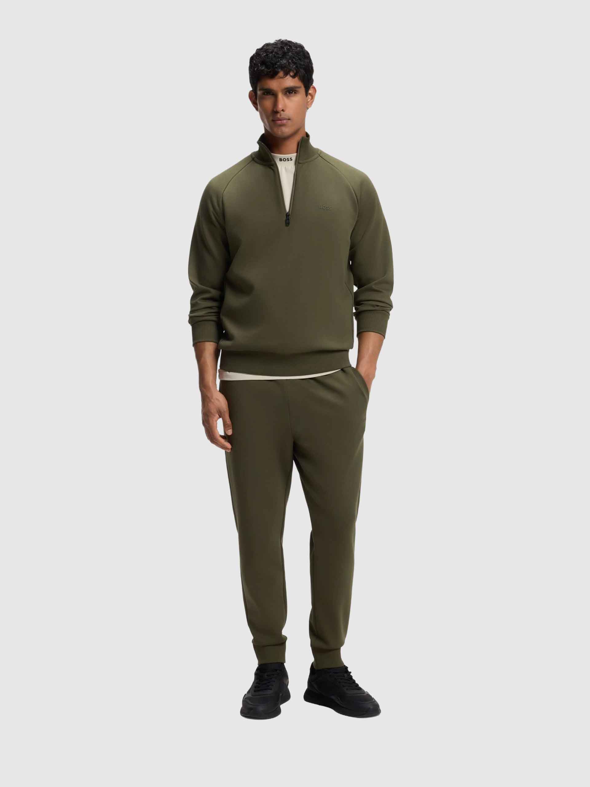Sweatshirt Man Green Boss