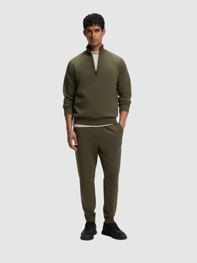 Sweatshirt Man Green Boss