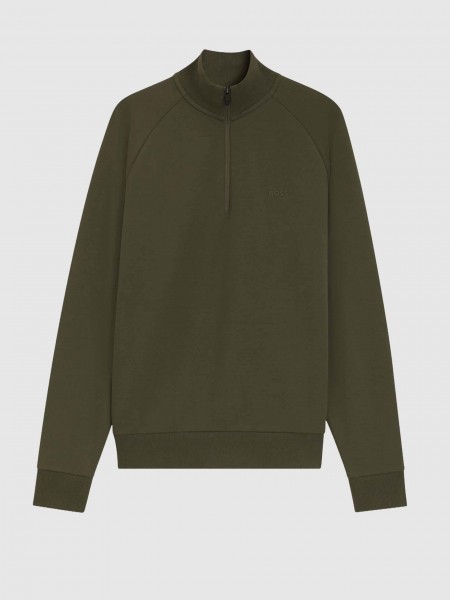 Sweatshirt Hombre Verde Boss