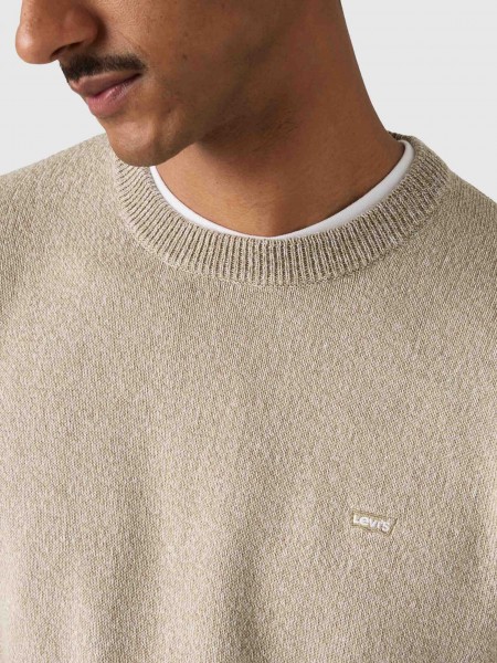 Sueter Hombre Crema Levis