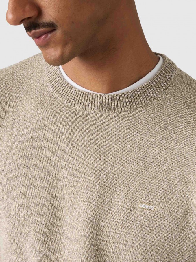 Sueter Hombre Crema Levis