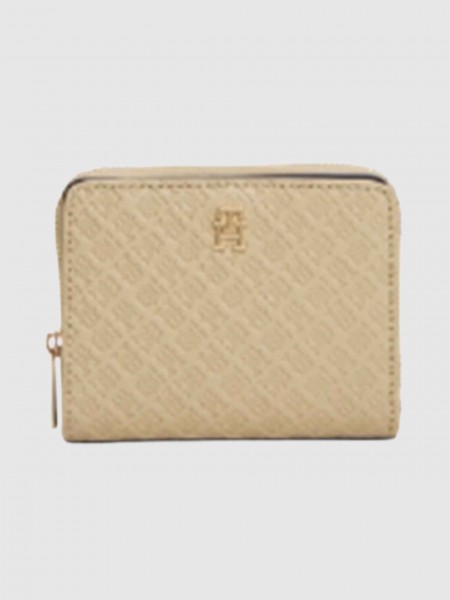 Carteira Tommy Hilfiger Mulher Th Icon Med Za W/flap Mono