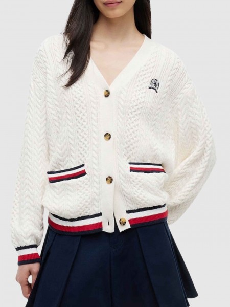 Casaco Tommy Jeans  Mulher Tjw Rwb Tipping Ovs Cardigan