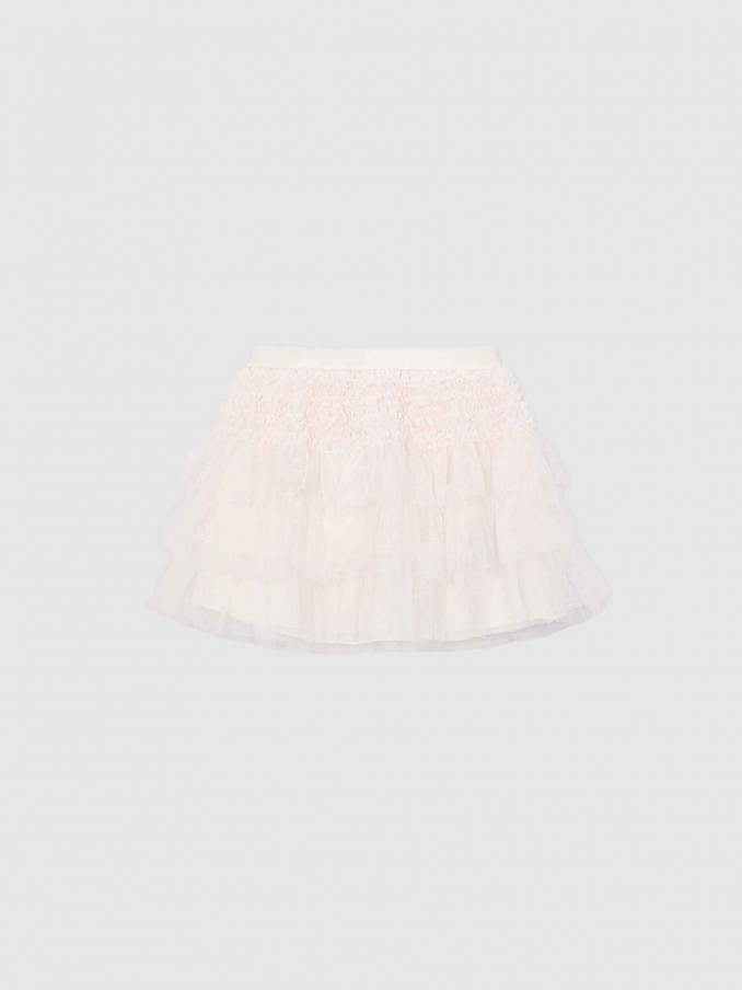 Falda Niña Crema Mayoral