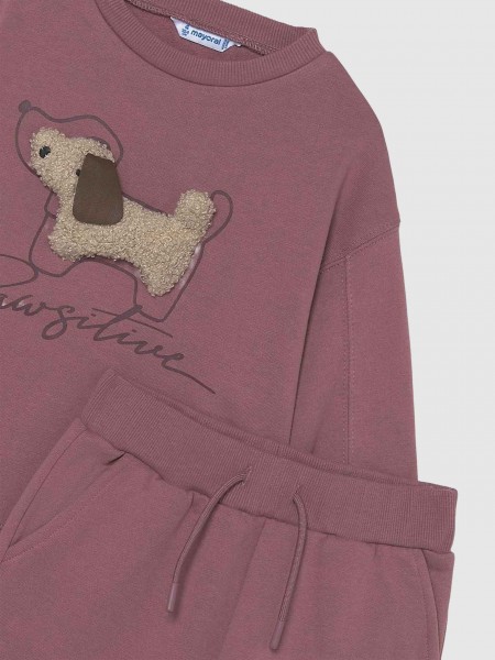 Conjunto 2 Pe�as Mayoral Menina Fato Treino Aplic. Cachorro