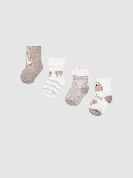 Socks Unisex Baby Beige Mayoral Socks Unisex Baby Beige Mayoral