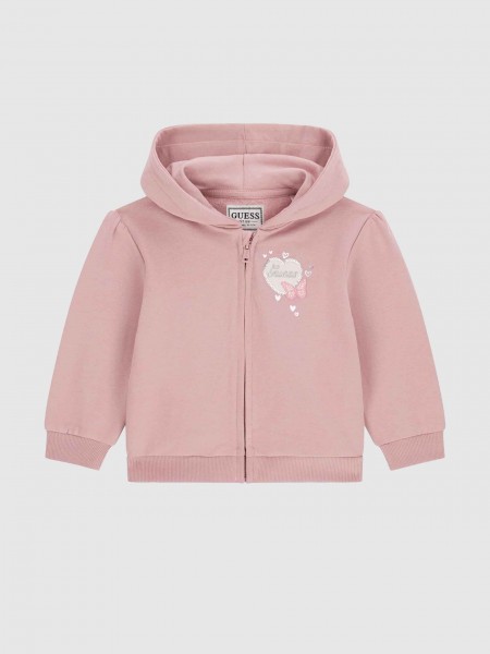 Casaco Guess Menina Hooded Ls Active Top W/zip