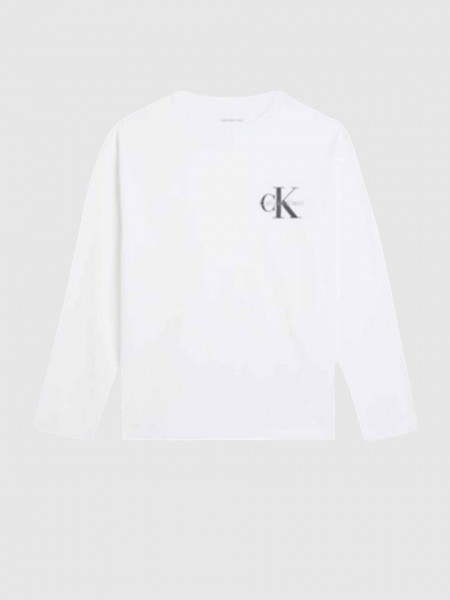 Camisola Calvin Klein Menino Small Chest Monologo Ls T-Shirt