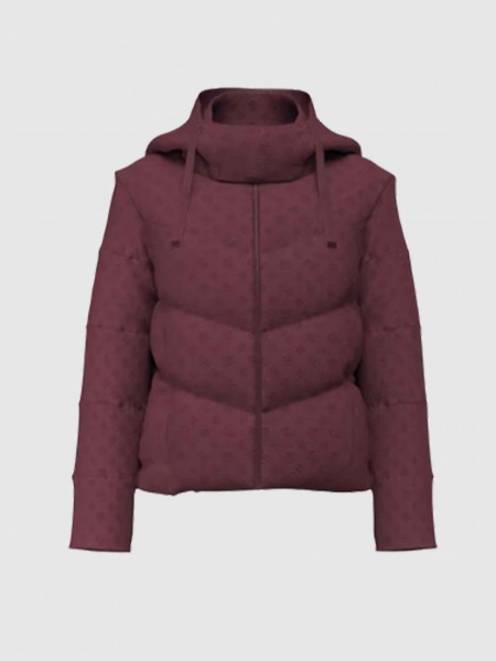 Kispo Guess Mulher New Daisy Crop Logo Puffer