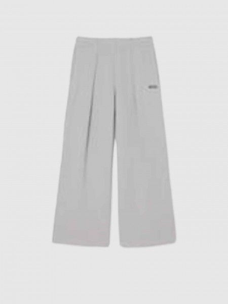 Pantalones Mujer Gris Claro Lacoste