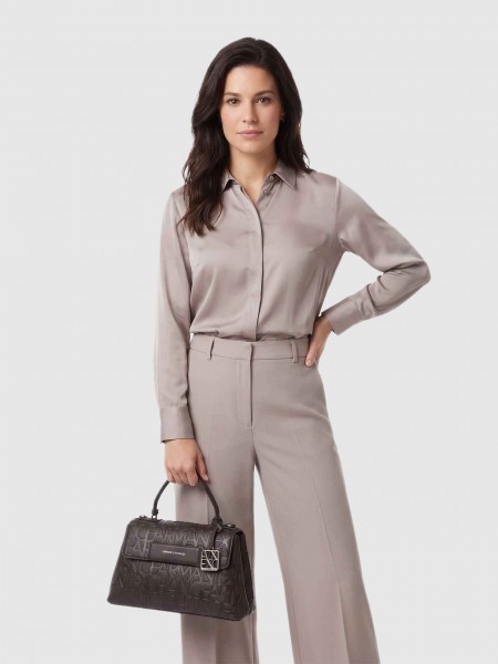 Mala Armani Exchange Mulher Liz Pebble Top Handle