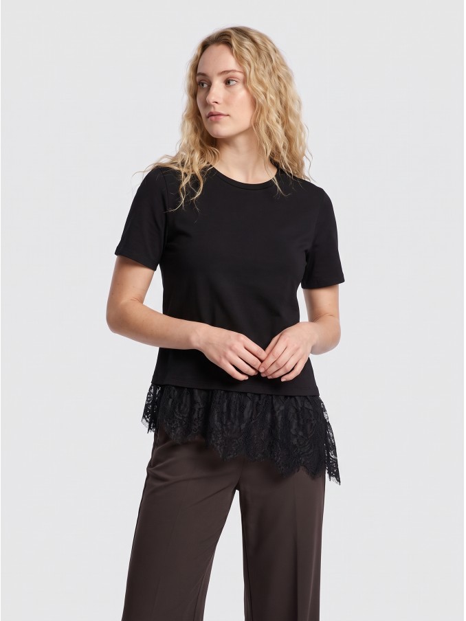Camiseta Mujer Negro Vero Moda