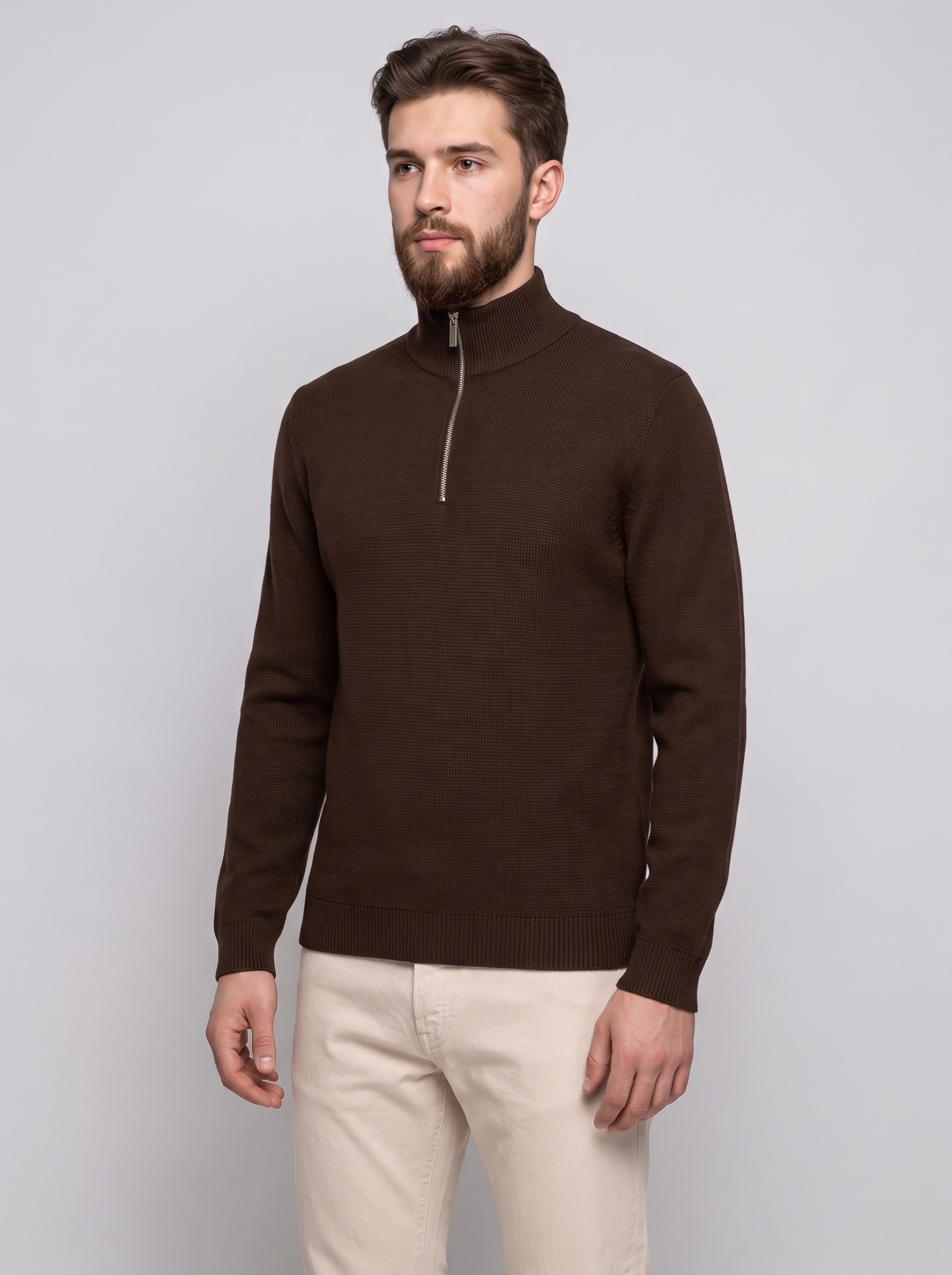 Polo Hombre Castaño Oscuro Selected