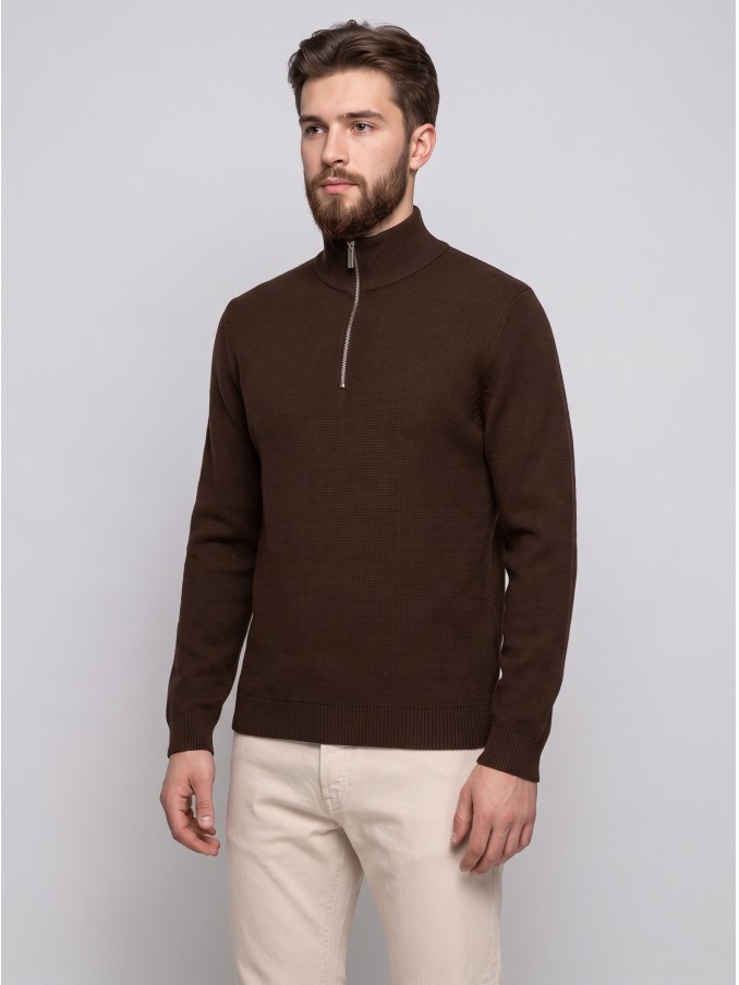 Polo Hombre Castaño Oscuro Selected