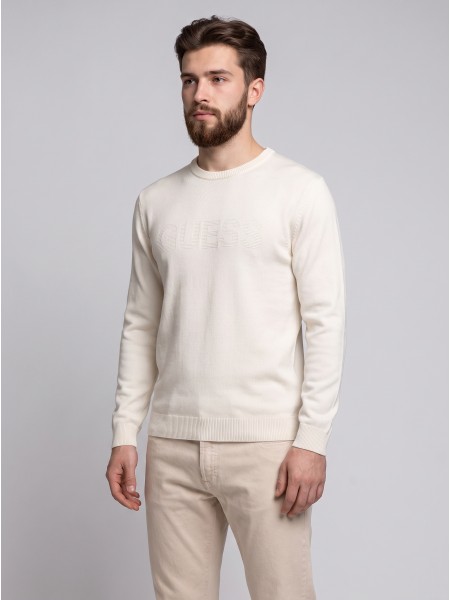 Sueter Hombre Crema Guess
