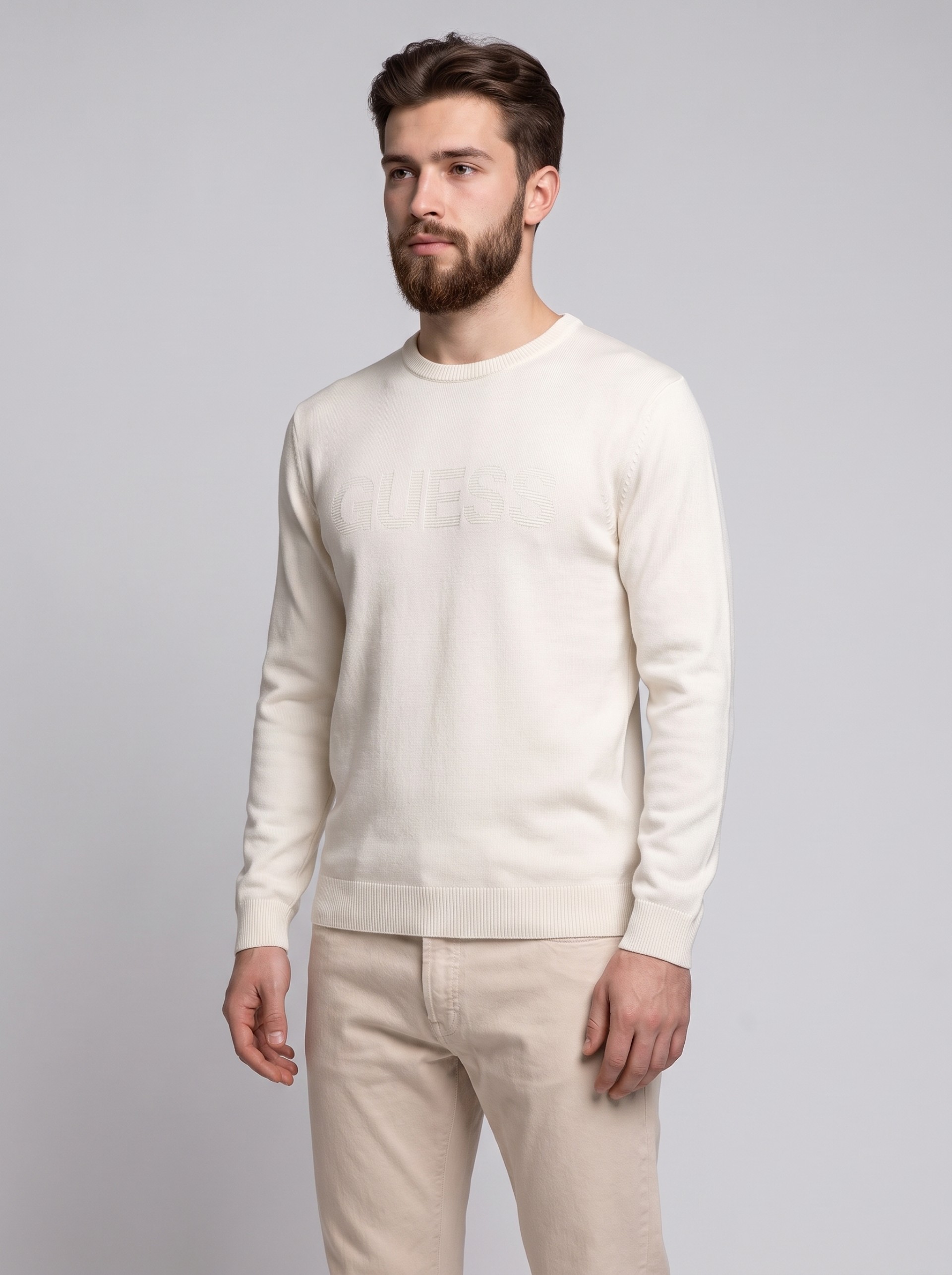 Pullover Man Cream Guess