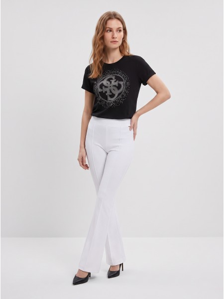 T-Shirt Guess Mulher Ss Cn Round 4G Degrade Hotfix