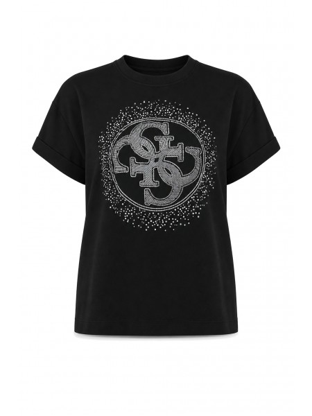 T-Shirt Guess Mulher Ss Cn Round 4G Degrade Hotfix