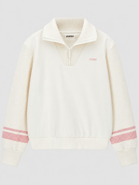 Sweatshirt Guess Mulher Fabrizia Half-Zip Sweatshirt