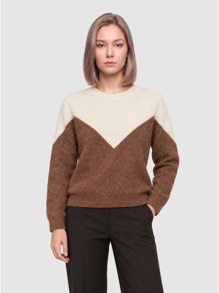 Camisola Vero Moda Mulher Vmplaza Ls Block Pullover Ga Boo